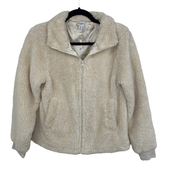 J. Crew Sherpa Jacket Cream XS - Picture 1 of 5